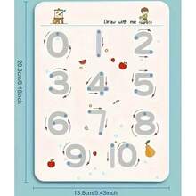 32 páginas/libro, cuaderno reutilizable para práctica de escritura a mano, libro de aprendizaje del alfabeto. (Incluye 2 bolígrafos de escritura y 1 pizarra borrable, color/estilo aleatorio) - Multicolor - Ver 3