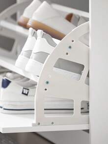 SoBuy FSR16-W, Hallway Shoe Bench Shoe Rack Shoe Cabinet With Flip-Drawer And Removable Seat Cushion, White, Depth: 30cm