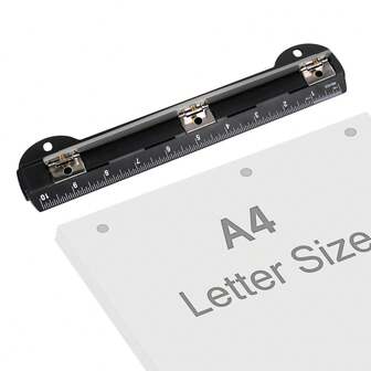  Eagle 三孔打孔器，便携式活页夹三孔打孔器，带集成尺的纸张打孔器，5张纸容量，适用于活页夹，蓝色