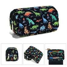 足球游戏图案铅笔盒，双层翻盖文具盒，可装铅笔、钥匙、手机、硬币、小物件，适合学校、家庭、送礼、度假、节日（返校季、圣诞节）使用。 - 彩色 - 查看 13