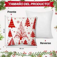 EstiloTendenciaAUTOWT Fundas De Cojines NavideñOs 4PCS, 45 X 45 Cm Funda Almohada Suave Navidad Fundas Almohadas Decorativas Para La DecoracióN NavideñA Del HogarCalidad PremiumVersióN Mejorada - Navidad-E - Ver 4