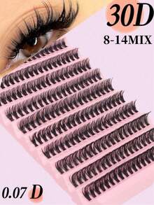 10 Rows 200PCS Individual Lash Clusters 30/50/80/100D D Curl 8-16mm DIY Lash Clusters Manga Lashes Extra Thick&Fluffy&Natural Look Reusable Individual Eyelash Extension Kit For Self Use At Home Or On-The-Go For Daily Life&Wedding&Dating&Party&Travel&Spring Day Lash Clusters,Eye Lash Clusters,Individual Eyelashes,Lashes,Fake Lashes - D - View 8