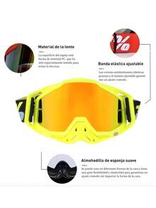 Goglesss Motocross, Moto Gotcha Ciclismo Bici Montaña Gafas De Esquí Tacticos Anti Niebla - Amarillo - Ver 3