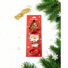 3pcs Stainless Steel Snowman, Santa Claus, Christmas Tree Cookie Cutter Set, Christmas Holiday Baking Mold, Easy To Clean - Silver - View 4