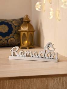 1 cái đồ trang trí chữ Ramadan bằng bạc, đồ trang trí chữ bằng nhựa cho lễ hội Ramadan của người Hồi giáo, thích hợp cho lễ Eid Al-Fitr, quà tặng dễ thương và trang trí nhà cửa, tiệc tùng và họp mặt Ramadan Kareem - Tượng chữ Ramadan - Bạc - Xem 3