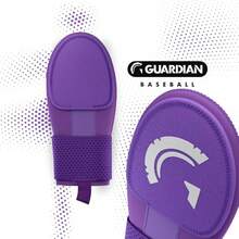 Guardian Baseball Manopla deslizante – Tallas para jóvenes y adultos – Protector deslizante de softball – Protector de mano de béisbol – Correa de compresión elástica - Morado - Ver 7