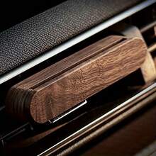 4-Pack Replaceable Fragrance Sticks Wooden Car Air Vent Clip Diffuser Set - Natural Wooden Car Aromatherapy Clip - Scent Diffuser, Fresh Car Interior Accessory, Gift For Men And Fathers