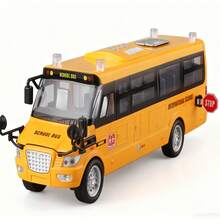 Autobús Escolar De Juguete Para Niños, Autobús De Aleación De Simulación, Luces Sonido Niños Autobús, Autobús Escolar Juguete, Amarillo - Amarillo - Ver 1