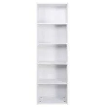 2 PCS 5-Tier Bookcase 52 Open Shelf Bookshelf Display Storage Shelf White - 1 - 查看 6