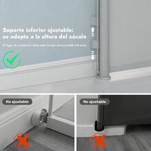 Puerta de  para niños, 300 * 86 cm, instalación sin taladrar.Adecuado para escaleras, cocina, puertas, pasillos, barreras de  para bebés - Giros - Ver 9