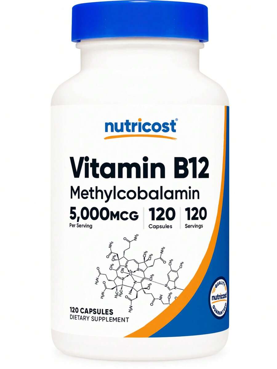 Nutricost Vitamin B12 (Methylcobalamin) 5000mcg, 120 Capsules - Vegetarian Caps, Non-GMO, Gluten Free B12 Supplement - Khác - Xem 1