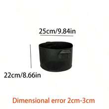 Thích hợp cho làm vườn, trồng cây trong sân, trồng cây trên ban công trên mái nhà, xô trồng cây bằng vải nỉ có tay cầm, túi trồng cây bằng vải không dệt màu đen, túi trồng cây bằng vải nỉ trồng hoa và khoai tây giống, túi trồng cây, chậu hoa - Nhiều màu - Xem 6