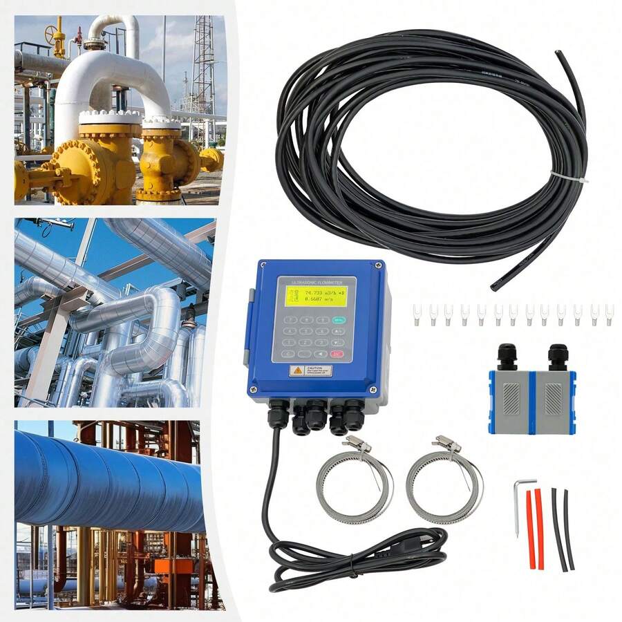 High Accuracy Wall Mounted Ultrasonic Flowmeter TUF-2000B Ultrasonic Flow Meters Easy To Install Ultrasonic Flow Meter For Water Supply, Heating, Water Conservancy - Multicolor - View 1