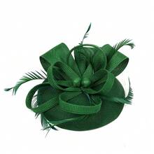 1pc Women's Flower Fascinator Hat Sinamay Feather Tea Party Fascinator Derby Hat Wedding Headband And Clip, Tiny Hats, Mini Cap, Mini Fascinator - Multicolor - View 12