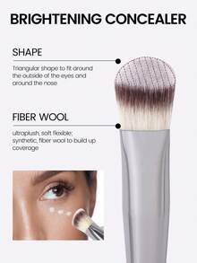 MAANGE 1支/3支装专业三角遮瑕刷，晕染化妆刷，适用于液体、膏状或粉状化妆品，便携式旅行化妆刷，采用柔软亲肤纤维，是送给女性和女孩的理想礼物。 - 彩色 - 查看 5