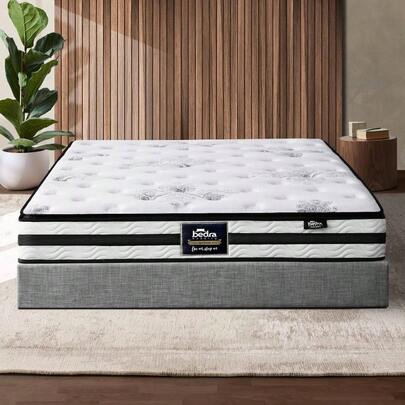 Double Bed Mattress Double Mattress 22cm Certified Bonnell Spring With Silver - Ion Fabric 6 - Turn Coil System Breathable Medium - Firm
