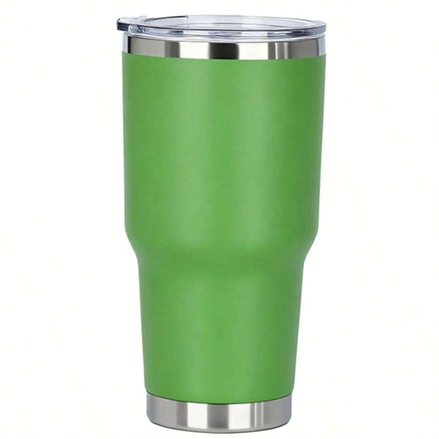 1 taza de viaje de acero inoxidable de 20 oz, termo aislado con vacío,   sin carga - Ideal para bebidas frías y calientes, regalo perfecto para Navidad y Halloween, taza de viaje para café - Verde - Ver 1