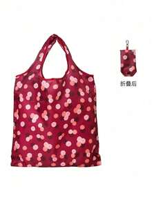 1pc Large Waterproof Reusable Shopping Bag/Beach Bag - Foldable Grocery Tote Bag, Durable And Machine Washable - Multicolor - View 9