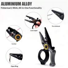 New Aluminum Alloy Pliers With Lock, Mini Fishing Pliers, Line Cutter, Split Ring Opener - Multicolor - View 2