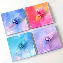 100 piezas/400 piezas Juego de papel de origami de colores, papel de origami cuadrado de 9.5*9.5cm hecho a mano, kit de origami de grulla de papel, avión de papel, corazón, actividades de manualidades para niños, adecuado para artes y manualidades, trabajos manuales infantiles, juguetes de papel, manualidades de papel, regalos hechos a mano, material de papel de alta calidad, útiles escolares, decoraciones de fiesta, recompensas escolares, regalos de Navidad - Multicolor - Ver 10