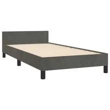 vidaXL Bettgestell Ohne Matratze, Dunkelgrau, 80x200 Cm, Samt - Grey - View 5