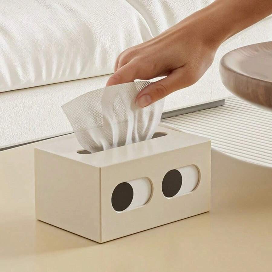 Cute Tissue Box, Tissue Holder, Tissue Paper Storage Box, Solid Tissue Dispenser, Home Desktop Decor - Multicolor - View 1