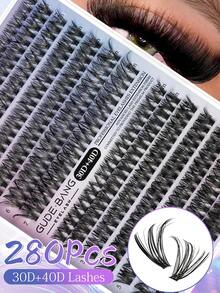 280/300 PCS Individual Lash Clusters 30/40/50D D Curl 8-16mm DIY Lash Clusters Manga Lashes Extra Thick&Fluffy&Natural Look Reusable Individual Eyelash Extension Kit For Self Use At Home Or On-The-Go For Daily Life&Wedding&Dating&Party&Travel&Spring Day - D - View 6