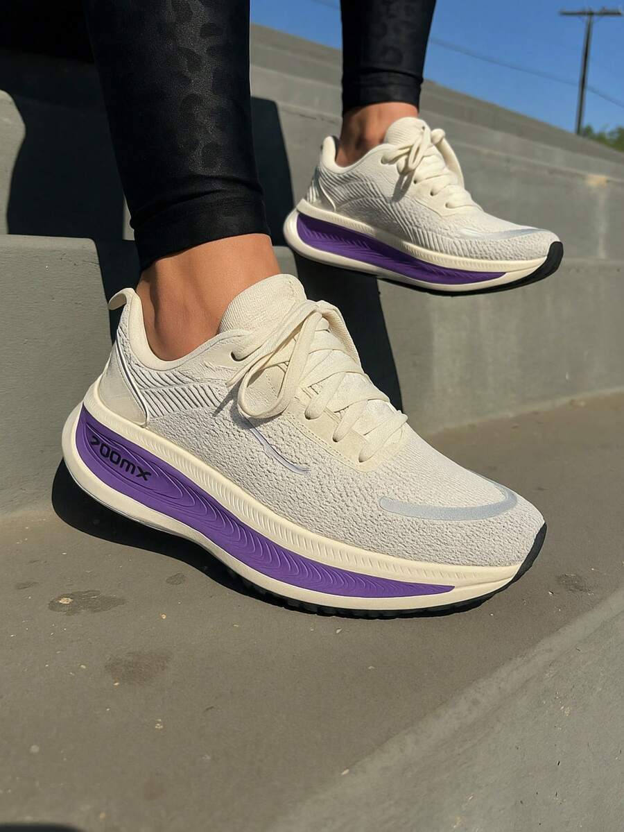 Women's Sneakers For Going Out, Platform Sole, Fashionable For Everyday Use, Gym, And Sports, Sizes 34 To 39 Onmove - Màu tím - Xem 1