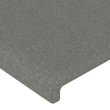 vidaXL Telaio del letto senza materasso, grigio scuro, 140x190 cm, tessuto - Grigio - Visualizzare 10