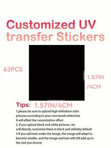 Customized Crystal Label With Photo, Support Original Image Customization And Transparent Background Customization, Applicable To Cups, Bottles And Glassware - High Quality Multi-Design DIY Handmade Crystal Stickers, Tattoos, Crystal Labels; Logos; Trademarks; Stickers; Tear Film; Lettering; Coffee; Milk; Tea Cups; Hollow; Transparent Labels; UV Transfer Labels - Multicolor - View 14