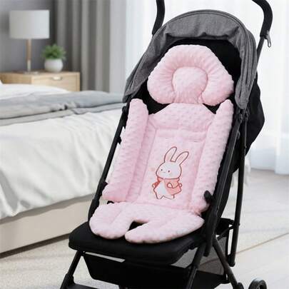 Baby Stroller Seat Cushion Cute Animals Pattern Non Slip Car Seat Pad For High Chair, Bassinet, Swing