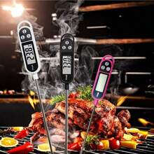 Termómetro digital de alimentos TP300 con sonda de acero inoxidable y pantalla LCD grande - Termómetro de carne de fácil lectura para cocinar, asar a la parrilla, horno, cocción a baja temperatura - Termómetro a batería con escala °C/°F, compatible con hornos y termómetros inteligentes (sin otros accesorios) - Multicolor - Ver 13