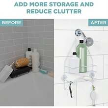 Zenna Home Zenna HomeOver Shower - 2 estantes, Color , 2 estantes, Color(2 Shelves Blanco) - Multicolor - Ver 4