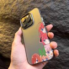 Five-Section Hanayome Anime Character Pattern Design Suitable For  17, 17 Air, 17 Pro, 17 Pro Max,  16, 16 Plus, 16 Pro, 16 Pro Max, 15, 15 Plus, 15 Pro, 15 Pro Max, 14, 14 Plus, 14 Pro, 14 Pro Max, 13, 13 Pro, 13 Pro Max, 12, 12 Pro, 12 Pro Max, 11, 11 Pro Max Special Phone Case, Dirt-Resistant, Fashionable, - 透紫 - 查看 3