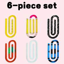 Juego de 6 sujetapapeles grandes de acrílico, de colores brillantes - Los sujetapapeles grandes se utilizan para útiles escolares, regalos para maestros de vuelta a la escuela y organización - Muy adecuados para maestros y manualidades DIY, Juego de 6 marcapáginas de acrílico con diseños de frutas variadas. - Multicolor - Ver 13