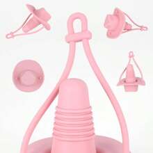 Cowboy Hat Wine Stopper Funny Silicone Wine Sealer Decorative Topper Champagne Cork Cover Cap Kitchen Gadget For Home Bar Pink - Pink - View 4