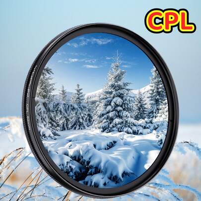 37/40.5/43/46/49/52/55/58/62/67/72/77/82mm MC CPL Coated Polarizing Filter Lens For DSLR And Mirrorless Cameras, Compatible With Canon, Fujifilm, Nikon