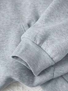 Women's Funny Slogan Hooded Sweatshirt - "I'm Not Short I'm Concentrated Awesome" White Lettering Print, Black Casual Winter Pullover Hoodie, Thick Warm Sweater For Short & Petite Women, Machine WashableChristmas Fun Pattern Printed Casual Women's Hoodie - 黑色 - 查看 9