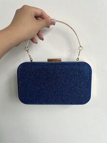 Baila Morena Handbag Clutch Party Handbag Wedding Glitter Stripe Clasp Closure Women's Chain Strap Removable Hand Strap Mother's Day - 紅色的 - 查看 3