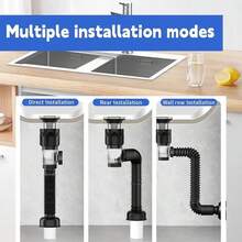 1 Stück universeller, flexibler und ausziehbarer Spülbeckenablauf, mit Geruchsschutz- und Rückflussverhindernder Funktion, für Wohnmobile und Küchenspülen, verstellbares und korrosionsbeständiges Rohr, geeignet für Wohnmobil-Camping-Wohnwagen Badezimmer Entwässerungssystem, mit Montagematerial für einfache Installation, für mobile Haushaltsnutzer, platzsparendes Design, stabile Konstruktion, Wohnmobilnutzer, das Produkt kann während des Versands durch andere Kuriere zerdrückt werden, was zu einer Abflachung des Produkts führen kann. - Verschiedenfarbig - Übersicht 5