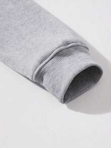 Sudadera con capucha con cordón y estampado de letras para hombre, para otoño - Gris - Ver 10