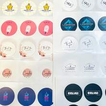 40/80/120/240/360 Pcs Custom Round Stickers,Personalised Your Logo Stickers,Round Logo Custom Stickers Labels For Business, Kids Party Bag Stickers, Perfect For Business Packaging, Thank You Labels & More - Multicolor - View 4