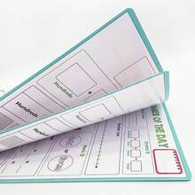 10入乾擦式每日數字白板，兒童數學位值與數線學習教育卡，雙面數學訓練板，在家學習數學教具教學用品 - 彩色 - 查看 10