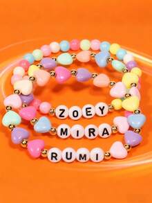 3 Peças Conjunto de Pulseiras Inspiradoras de Contas, Pulseiras de Amizade Coloridas, Presente de Joias Único Adequado para Mulheres e Homens - Colorida - Visão 5