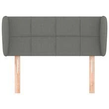 vidaXL Kopfteil mit Ohren dunkelgrau 93x23x78/88 cm Stoff - Grau - Übersicht 3