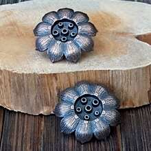 1pc/2pcs Set, Lotus Incense Burner Base Stand, 3D Multi-Layer Lotus Shaped, Zen Decor Incense Holder, Home & Tea Room Fragrance Decoration, Incense & Agarwood Holder, Chinese Incense Art Accessory - Copper - View 6