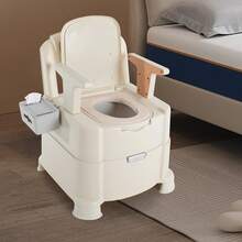LYNICESHOP Bedside Commodes Portable Toilet For Adults, Commode Chair For Toilet With Arms 440lbs Heavy Duty Holiday Gift (US Stock) Faster Delivery - màu nâu - Xem 2