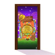 Decorative Covers For Door Panels For June Festival Theme Parties, Fabric With Elastic. - 六月節門板 283 - 查看 3