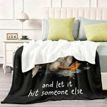 Cool Duck Sunglasses Flannel Throw Blanket, Humorous Motivational Design Soft Cozy Warm Lightweight Portable Blanket For Couch Sofa Bed, Gift For Men Women Friends Family, Travel Camping Car Office Use, Machine Washable All Seasons Comfort - Multicolor - View 10