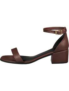 Women's Casual Classic Sandal With Medium Block Heel, Comfortable, On , Cheap, Original GiGiL - 鏽棕色 - 查看 3